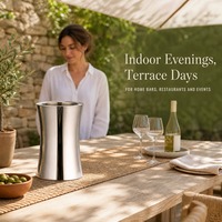 Seau à glace pour vin et champagne en acier inoxydable 304 à double paroi, personnalisé avec un monogramme gravé