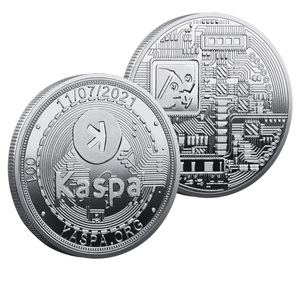 Moneta Commemorativa Kaspa in Stock, Due Stili di Colore, Chip Metallico di Alta Qualità, Elemento per Mining, Data 2021, Logo, Decorazione da Collezione - Product Image 4