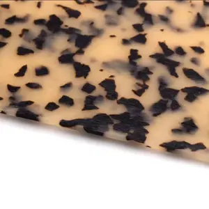 Hoja de concha de tortuga rubia Hoja de acetato de celulosa para corte láser y máquinas CNC Puntos de estampado de leopardo