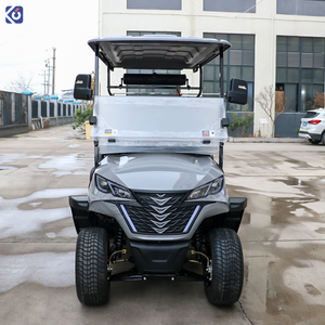 Carrito de <span class=keywords><strong>Golf</strong></span> Eléctrico de 4 Plazas, con Ruedas Todoterreno de 14 Pulgadas, Elevado, Color <span class=keywords><strong>Gris</strong></span>, de 72V, con Energía Solar, para Complejos Turísticos y Comunidades - Product Image 3