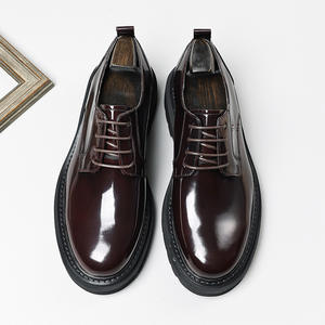 Chaussures Oxford en cuir véritable haut de gamme pour hommes, style britannique, à trois brides, talon bas, formelles, pour affaires, bout classique, automne, imperméables - Product Image 1