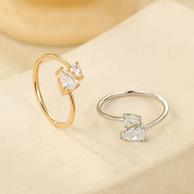 Factory Wholesale Daily Wear S925 Sterling Silver Luxury Zircon Ring for Women Engagement Wedding Party Gift Ring Jewelry