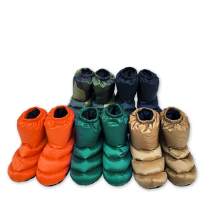 Chaussons d'hiver en duvet d'oie ultralégers Chaussons d'extérieur d'intérieur Chaussons chauds et souples pour hommes et femmes avec sac de rangement - Product Image 6