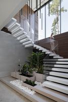 Escaliers incurvés pour villa en pierre naturelle Prix du marbre rose Grand escalier en pierre blanche