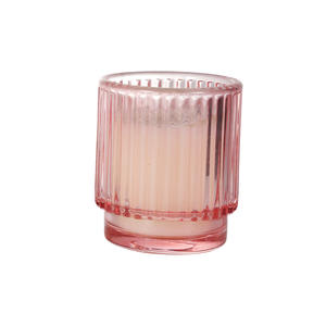 حامل شموع زجاجي ملون للزينة المركزية للطاولة، وعاء للشموع الصغيرة - Product Image 4