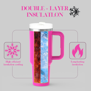 Vaso Térmico Personalizado de Acero Inoxidable de Doble Pared con Logotipo, 40 oz/1200 ml, Taza para Auto con Asa, Vaso para Bebidas de 40 oz con Pajita - Product Image 3