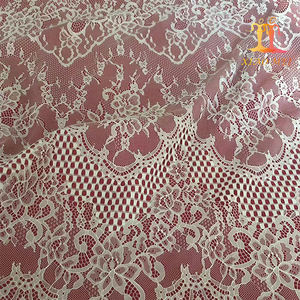 Venta al por mayor barato 100% poliéster francés nupcial pestañas encaje tela 2017 - Product Image 4