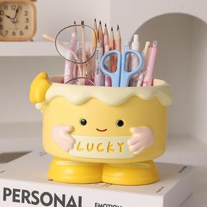 Portalápices Divertido con Forma de Pastel, Almacenamiento de Llaves para el Porche, Adorno Multifuncional, Decoración de Escritorio, Lindo Regalo de Inauguración de Casa o Cumpleaños, Resina Epoxi - Product Image 3