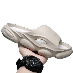 Hedian nouveau Design personnalisé diapositives pantoufles sport semelles extérieures pantoufles diapositives doux sandales plates confortable unisexe toboggan pantoufle