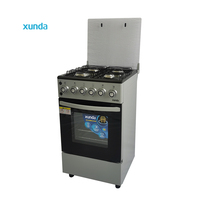 Cuisinière à gaz combinée Xunda, machine de cuisine tout-en-un, four indépendant multifonctionnel, cuisinière à gaz 4 brûleurs avec four et grill