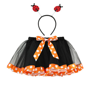 Vestido Tutú para Niñas de 3 a 8 Años, Falda Tutú Esponjosa, Diadema de <span class=keywords><strong>Mariquita</strong></span> Colorida para Bailar, Modelo SK015 - Product Image 4