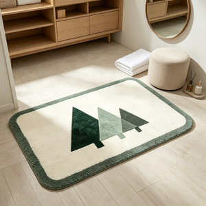 <span class=keywords><strong>Tapis</strong></span> <span class=keywords><strong>de</strong></span> <span class=keywords><strong>salle</strong></span> <span class=keywords><strong>de</strong></span> <span class=keywords><strong>bain</strong></span> personnalisé tufté, motif pin vert nordique, doux, moelleux, antidérapant, lavable, en microfibre, épais - Product Image 5