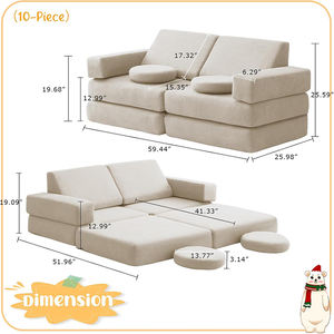 TenderPlayful 공장은 OEM/ODM 어린이 게임 모듈러 소파, 접이식 조합 어린이 게임 모듈러 소파를 사용자 정의 할 수 있습니다 - Product Image 2
