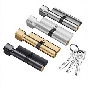 Serrure électrique à mortaise petite 70/75/80 pour portes en bois, usage domestique universel chambre à coucher, noir/doré/argent brossé - Product Image 1