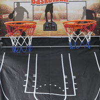 Machine de tir de basket-ball à pointage automatique Double jeu Machine de tir électronique décontractée Cerceau de basket-ball à pointage automatique