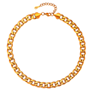 Cadena Cubana Gruesa de Acero Inoxidable con Baño de Oro 18K PVD para Hombre y Mujer, Estilo Hip Hop, Tipo Cuerda de Serpiente - Product Image 6