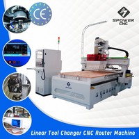 Machine de fraisage CNC à 3 axes à grande vitesse pour la fabrication d'armoires et le travail du bois