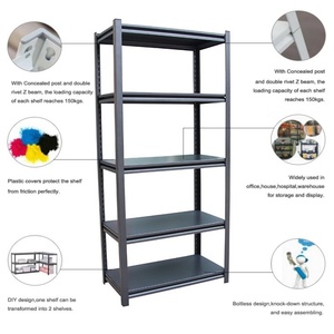Metal Heavy Duty Steel Industrial Supermarket Boltless Display Stand Black Warehouse Book Storage Rack <b>Shelves</b> Eco-Friendly - Product Image 3