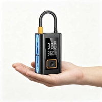 Compresseur d'air portable en alliage d'aluminium 4000 mAh pour pneus de voiture, 150 PSI, buse de 17 mm, manomètre numérique intégré