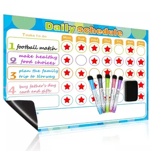 Magnetic White Board Monthly Calendar Dry Erase Weekly Planner Magnetic Chore Chart For Fridge