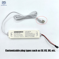 Controlador LED Ultrafino de 14 mm y 48 W, 12 V 4 A, IP44, Resistente al Agua, Fuente de Alimentación de Voltaje Constante para Espejo de Baño, con Certificación CE