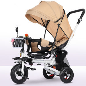 CE承認ホット販売ベビー三輪車ベビーカー4で1/ベビーウォーカーリクライニングシート折りたたみベビー三輪車のプッシュバー - Product Image 4