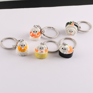 Sushi Puppy Keychain Plastic Resin Mixed Styles Random Delivery DIY <b>Bag</b> <b>Charm</b> Accessory - Product Image 5