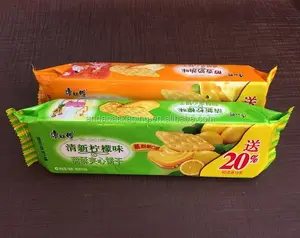 Custom printed shrimp cracker biscuit wrapper/ plastic prawn cracker cookie packaging