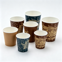 Gobelet en papier kraft jetable de haute qualité, personnalisable, avec couvercle, écologique, à paroi simple, pour boissons gazeuses
