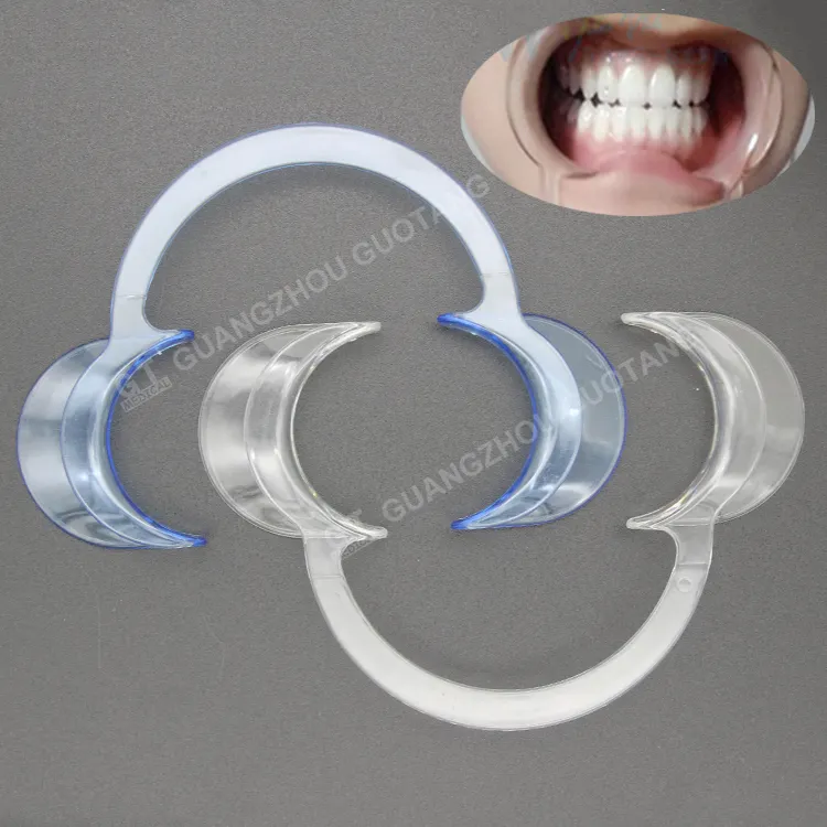 จัดฟันดูด Clear Autoclavable สีฟ้าสีแดง C ประเภทและ Lip ฟันยาง Disposable Dental Retractors แก้ม