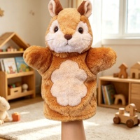 Marionnette en peluche écureuil OEM, super douce en polyester, anti-stress, réconfortante, pour anniversaire, taille 11-30cm, design personnalisable