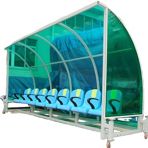 Equipo <span class=keywords><strong>de</strong></span> fútbol Dugout con dosel-blanqueador portátil para exteriores <span class=keywords><strong>de</strong></span> 8 asientos para sombra y refugio, ideal para entrenamiento <span class=keywords><strong>de</strong></span> fútbol y juegos PY - Product Image 3