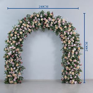 Guirnalda de Rosas de Seda Color Champán para Arco de Boda, Hilera de Flores Artificiales para Decoración de Eventos, Fiestas y Escenarios - Product Image 6