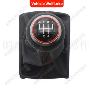 Poignée de levier de vitesse en cuir pour voiture Wolf Lake, 5 vitesses, pour Audi A6 A4 B6 2002 2009, conception ergonomique - Product Image 4