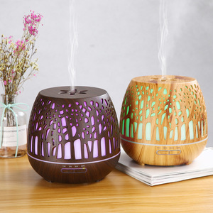 Difusor de Aroma con Aspecto de Madera JCSY-137, Humidificador de 400 ml, Mini Atomizador de Escritorio con Luz y Función de Temporizador - Product Image 4