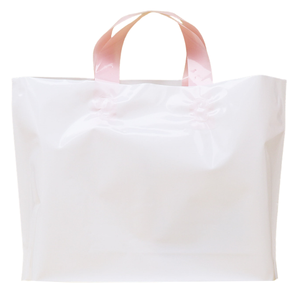 Bolsas de plástico transparente con asas <span class=keywords><strong>Bolsa</strong></span> de compras con asa de plástico reciclable Bolsas de plástico ecológicas personalizadas Bolsas pesadas - Product Image 4