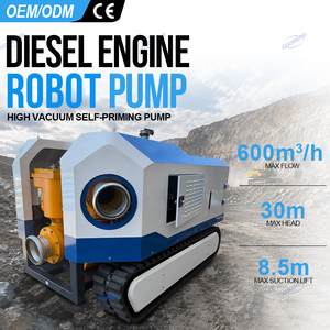 Robot de drainage sur chenilles personnalisé de 8 pouces avec pompe centrifuge auto-amorçante diesel à haute aspiration pour le drainage municipal - Product Image 2