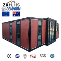 Maison extensible antivent et antisismique 20ft 40ft, Maison à ossature métallique 20ft 40ft, Maison conteneur extensible