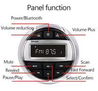 Récepteur audio numérique étanche lecteur MP3 essentiel pour la radio marine et le système audio sur les bateaux de golf avec partie piston