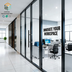 SZMK 2026 Cloison de séparation en verre trempé de haute qualité avec <span class=keywords><strong>cadre</strong></span> en alliage d'aluminium pour bureaux commerciaux et salles de conférence - Product Image 5