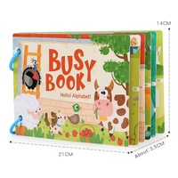 Libro Sensorial para Niños Pequeños, Actividades de Aprendizaje Temprano, Rompecabezas, Juego de Emparejar, Juguete Educativo para Niños, Libros de Actividades con Cinta y Papel, 7-12 Meses