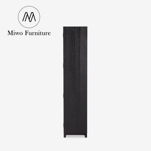 Intérieur moderne arc <span class=keywords><strong>noir</strong></span> meuble d'armoire en bois design <span class=keywords><strong>bibliothèque</strong></span> bureau à domicile étagères salon stockage bibliothèques personnalisées - Product Image 4