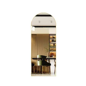 64x21 inç ince alüminyum alaşım ücretsiz ayakta kemerli tam boy duvar aynası oturma odası için