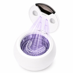 Limpiador Ultrasónico UV Doméstico de 200 ml para Dentaduras Postizas y Retenedores Dentales, 45 kHz, Limpieza Profunda Automática de 360 Grados, Temporizador Digital - Product Image 1