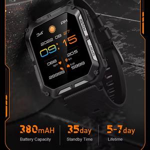 C20สมาร์ทวอทช์สำหรับเล่นกีฬา <span class=keywords><strong>Pro</strong></span> 1.83นิ้ว IP68แสดงผล TFT สำหรับบลูทูธ Android & iOS รองรับ reloj montre zegarek wat - Product Image 2