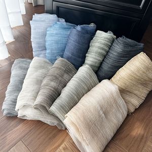 Factory Wholesale Vintage Dirty Dye Double Layer Woven Scarf, Gold Line Accent Lightweight <b>Sunscreen</b> Shawl - Product Image 2