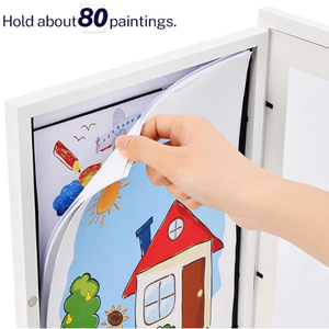 Trẻ em nghệ thuật khung bằng gỗ 8.5x11 hình ảnh khung với Mat thay đổi hiển thị lưu trữ khung tường giữ 100 miếng - Product Image 3