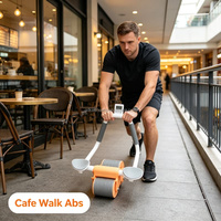 Rodillo Abdominal para Ejercicios en Casa con Rebote Automático para Hombres y Mujeres Adultos, para Fortalecer Abdominales y Adelgazar la Cintura