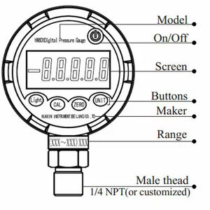 Calibrateurs de pression HUAXIN Haute précision 0,05% Tension 3,6V Garantie 1 an Test de processus Calibration Capteur Testo - Product Image 1