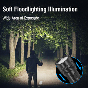 Lumen cao có thể sạc lại chiến thuật đèn pin 350lm Zoomable Hợp kim nhôm <span class=keywords><strong>Torch</strong></span> với Type-C sạc <span class=keywords><strong>300m</strong></span> dài phạm vi không thấm nước - Product Image 3